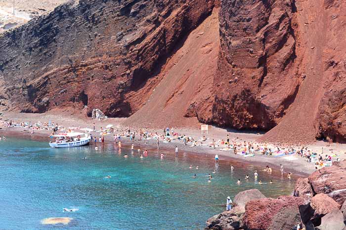 Najlepsze greckie wyspy plaża Red Beach Santorini