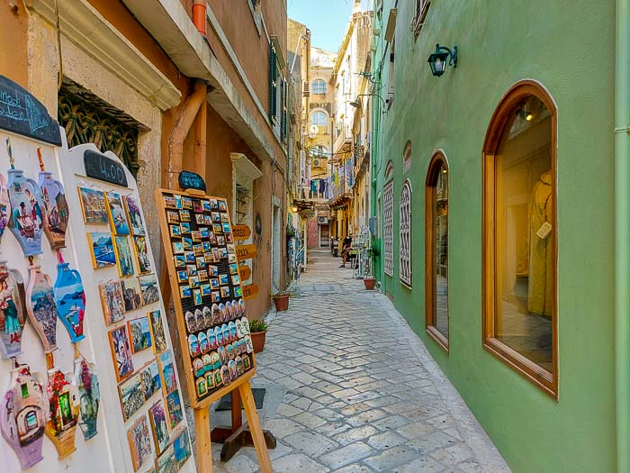 Kerkyra uliczki starego miasta Korfu