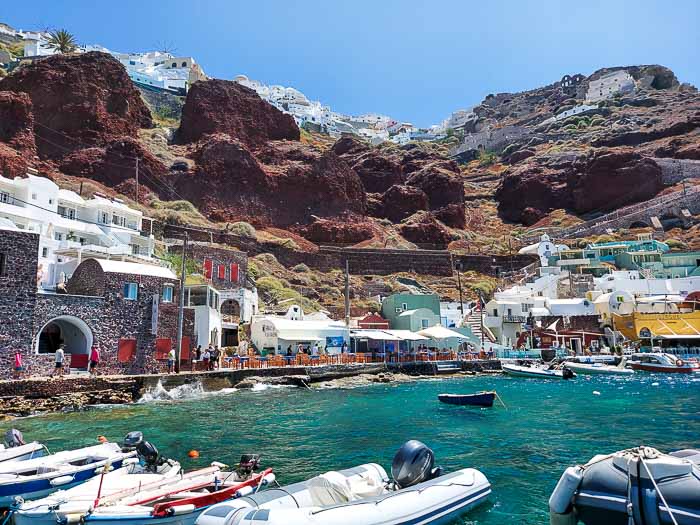 port zatoka Ammoudi Bay Santorini
