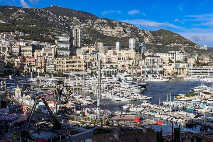 Monako punkt widokowy na Port Herkulesa