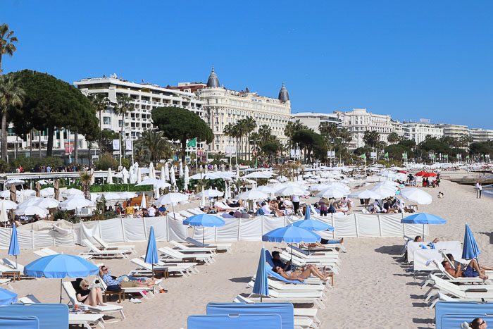 Lazurowe Wybrzeże plaża w Cannes