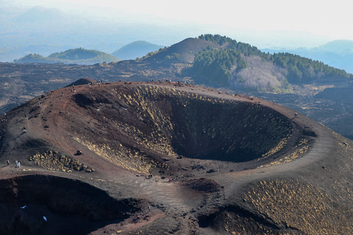 Wulkan Etna wschodnia Sycylia
